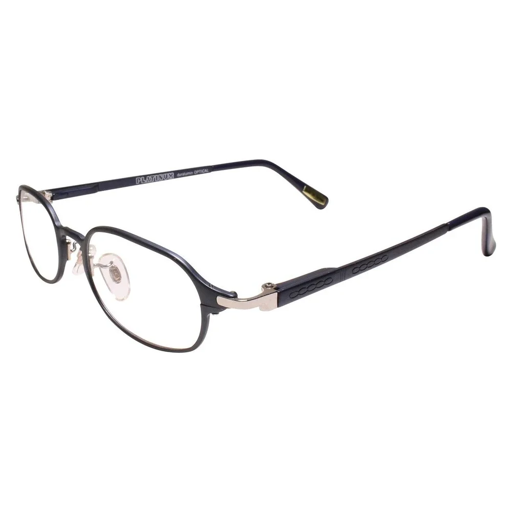 High-End  Optical Rectangle Clear Lens Glasses Optical Frame Blue